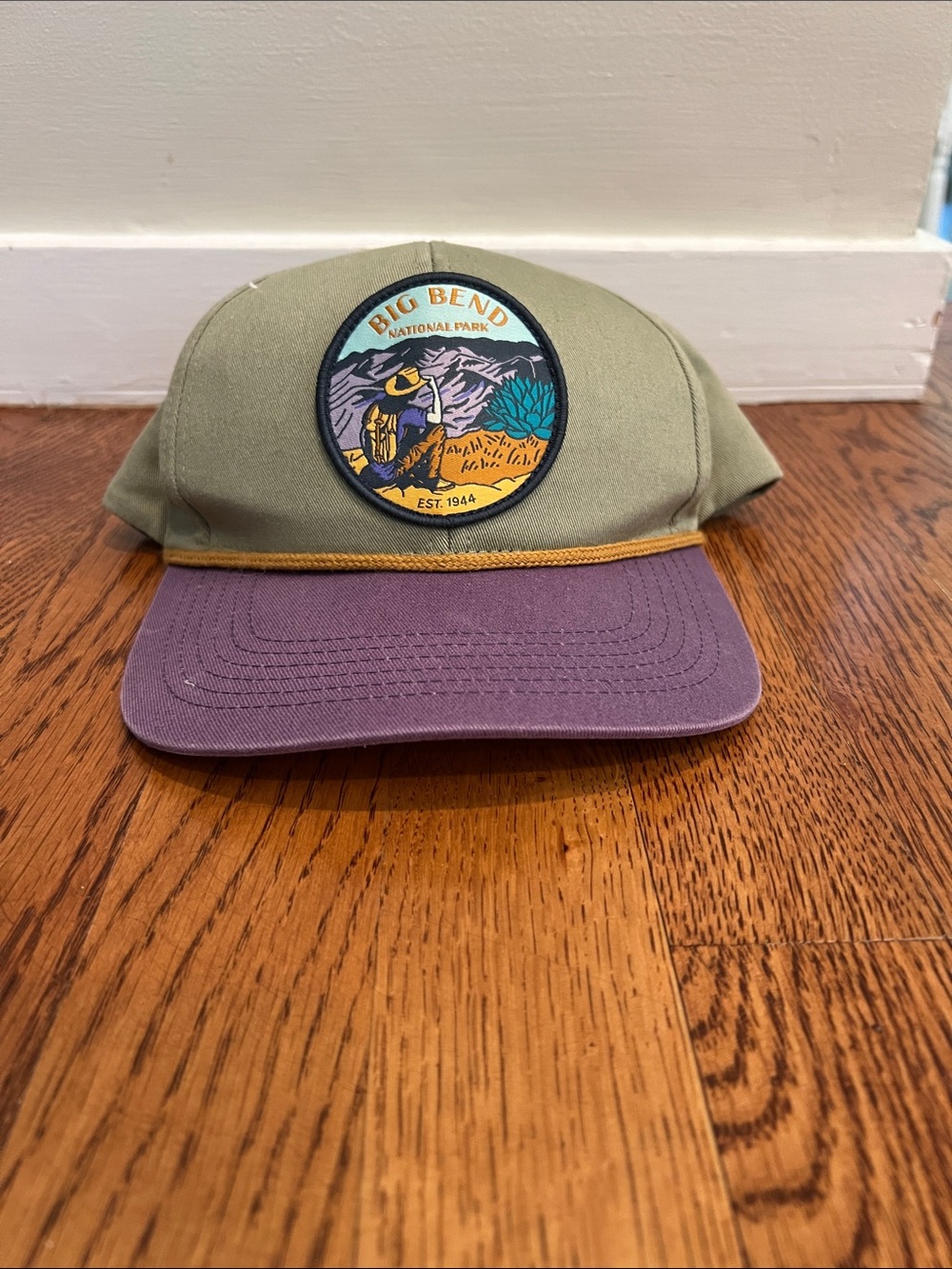 Big Bend National Park Patch Hat - Olive Green & Purple